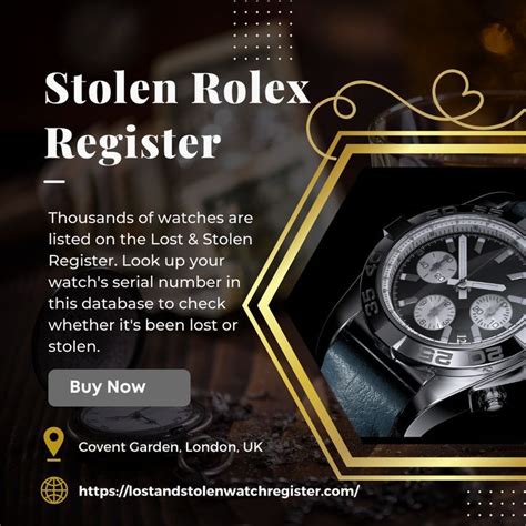 how to report a stolen rolex|Rolex stolen database.